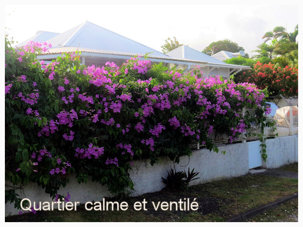 Plafonnier pour la ventilation. On est dans un site bien dégagé bénéficiant des alizés